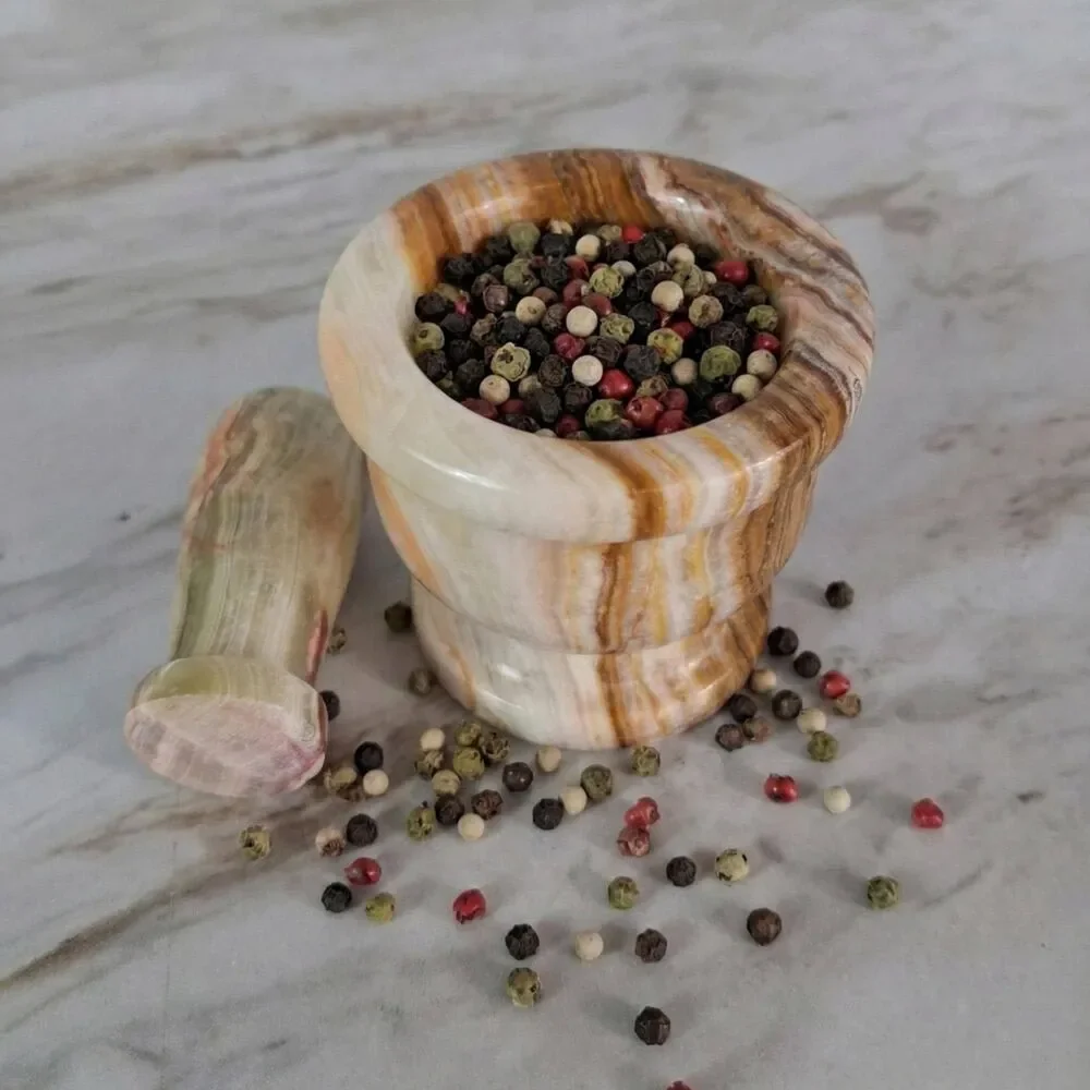 Green Onyx Mini Mortar and Pestle - 2.25